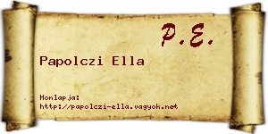 Papolczi Ella névjegykártya
