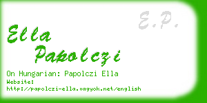 ella papolczi business card